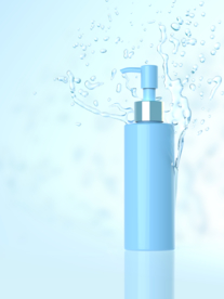 蓝色化妆品海报