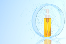 蓝色化妆品海报