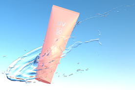 蓝色化妆品海报