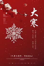 24节气大寒宣传海报