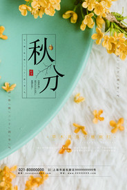 24节气秋分宣传海报