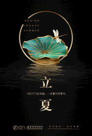 24节气立夏宣传海报