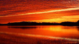 唯美夕阳天空云霞图片