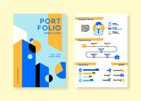 彩色商务简历模板