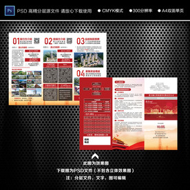 金融理财 三折页