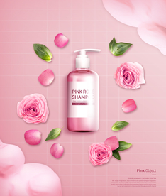 粉色化妆品海报