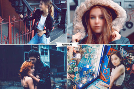 人像橙色艺术效果动作