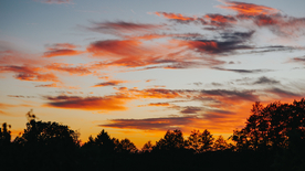 唯美晚霞日落图片