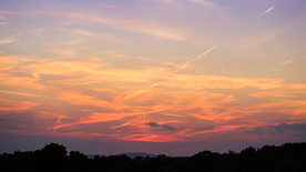 唯美晚霞日落图片