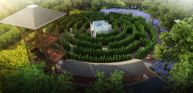 中国青岛藏马山效果实景图