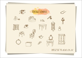 欧式复古家具手绘稿