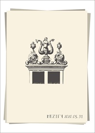 欧式复古石雕窗户手绘稿