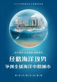 海洋环保环境青岛经济海报