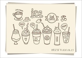 11款入饮料涂鸦风手绘稿