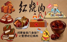 红烧肉背景墙PSD模板下载