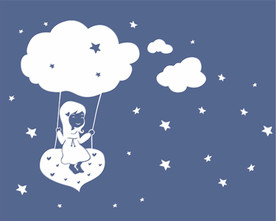 荡秋千的小女孩