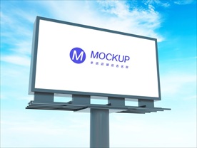 高炮户外广告牌样机图片
