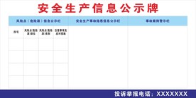 安全生产信息公示牌