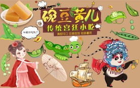 豌豆黄儿背景墙PSD模板下载