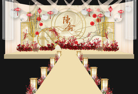 香槟色帷幔新中式婚礼