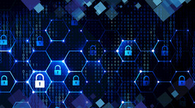 科技感智能锁广告背景