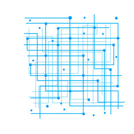 蓝色线条圆点科技感背景图案