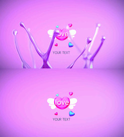 粉色液体流动片头宣传视频模板