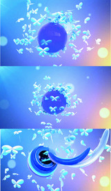 绚丽蝴蝶飞舞片头宣传视频模板