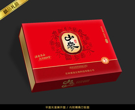 山参包装平面展开图