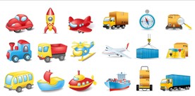 矢量交通工具 卡通玩具矢量