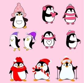 矢量企鹅 可爱企鹅