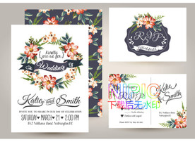 婚礼邀请函eps素材文件