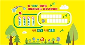 幼儿园教师形象墙