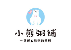 小熊粥铺 标志 LOGO