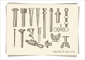 17款入钉子螺丝手绘稿