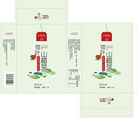 荷叶山楂茶展开图