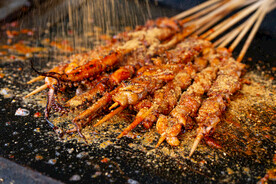 夜市夜宵美食烧烤涮串海鲜图片