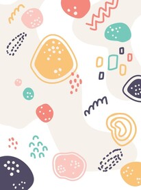 创意线条几何拼接海报 