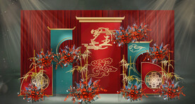 中式婚礼迎宾区效果图