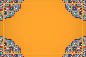 简单带有几何元素的橘色背景