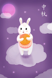 中秋节插画海报图片