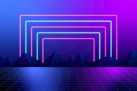 霓虹灯舞台图片