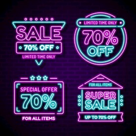 霓虹灯标志图片