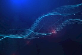 抽象粒子流体KV展板    