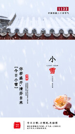 冬季小雪节气海报