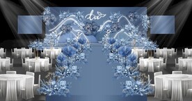 蓝色婚礼舞台