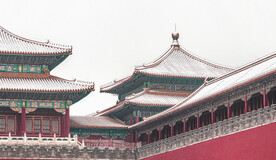 古镇古城古建筑北京故宫雪景