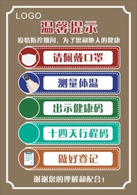 佩戴口罩 企业复工 温馨提示 