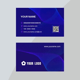 创意曲线名片设计