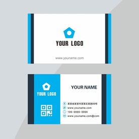 蓝色名片设计